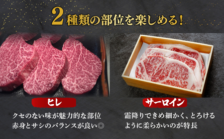 ＜定期便5回＞とちぎ和牛の厚切りヒレ＆サーロインステーキ 食べ比べ 計約2.8kg【栃木県共通返礼品】 | 和牛 定期便 栃木県 茂木町