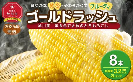 【先行予約】黄金色で大粒 ゴールドラッシュ 8本 3.2kg (2025年8月下旬～発送開始予定) | とうもろこし とうもろこし とうもろこし とうもろこし とうもろこし_04560