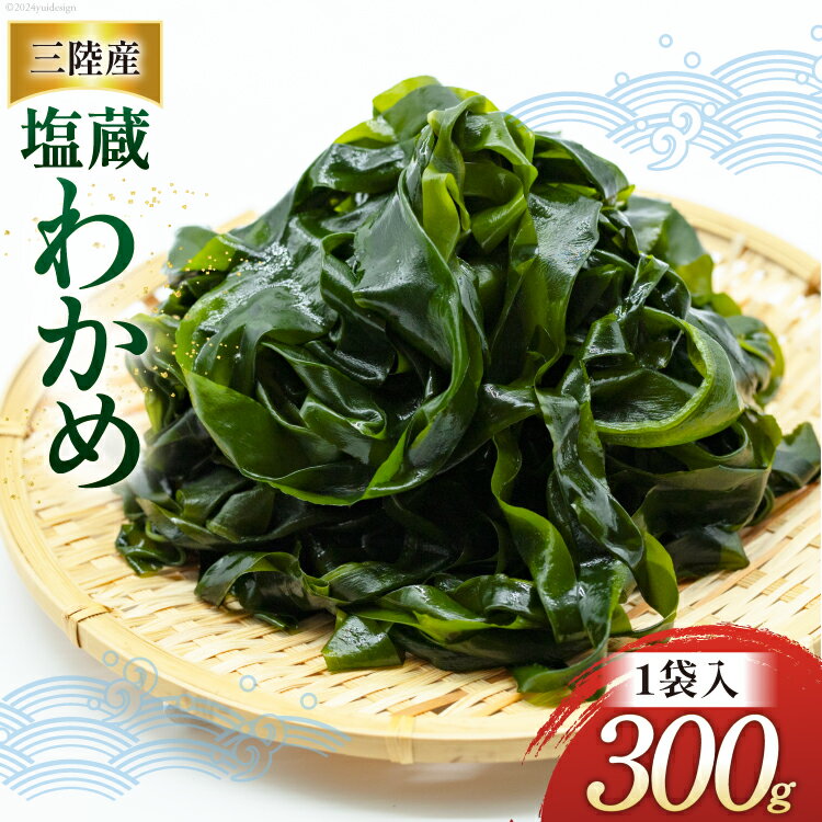 【ふるさと納税】わかめ 三陸産 塩蔵わかめ 300g×1 [かみたいら 宮城県 気仙沼市 20564826] 海藻 ワカメ わかめ 塩蔵ワカメ 塩蔵 海産物