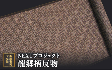 本場奄美大島紬NEXTプロジェクト 龍郷柄 反物 A060-007 本場奄美大島紬 紬 絹織物 絣 伝統的工芸品 絹 反物 和装 着物 泥染め 手織り 龍郷柄 職人