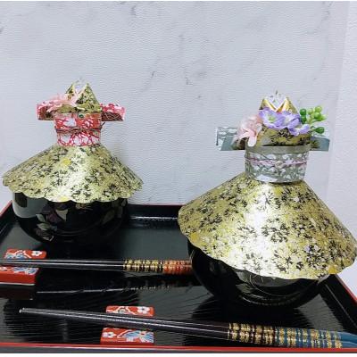 ふるさと納税 岸和田市 飛沫防止食器カバー2個セット　着物ドールリウム(R)華姫(R)
