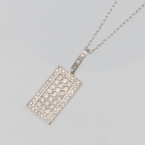 PT900/PT850 0.5ct ダイヤモンド ペンダントネックレス　FHH-019831