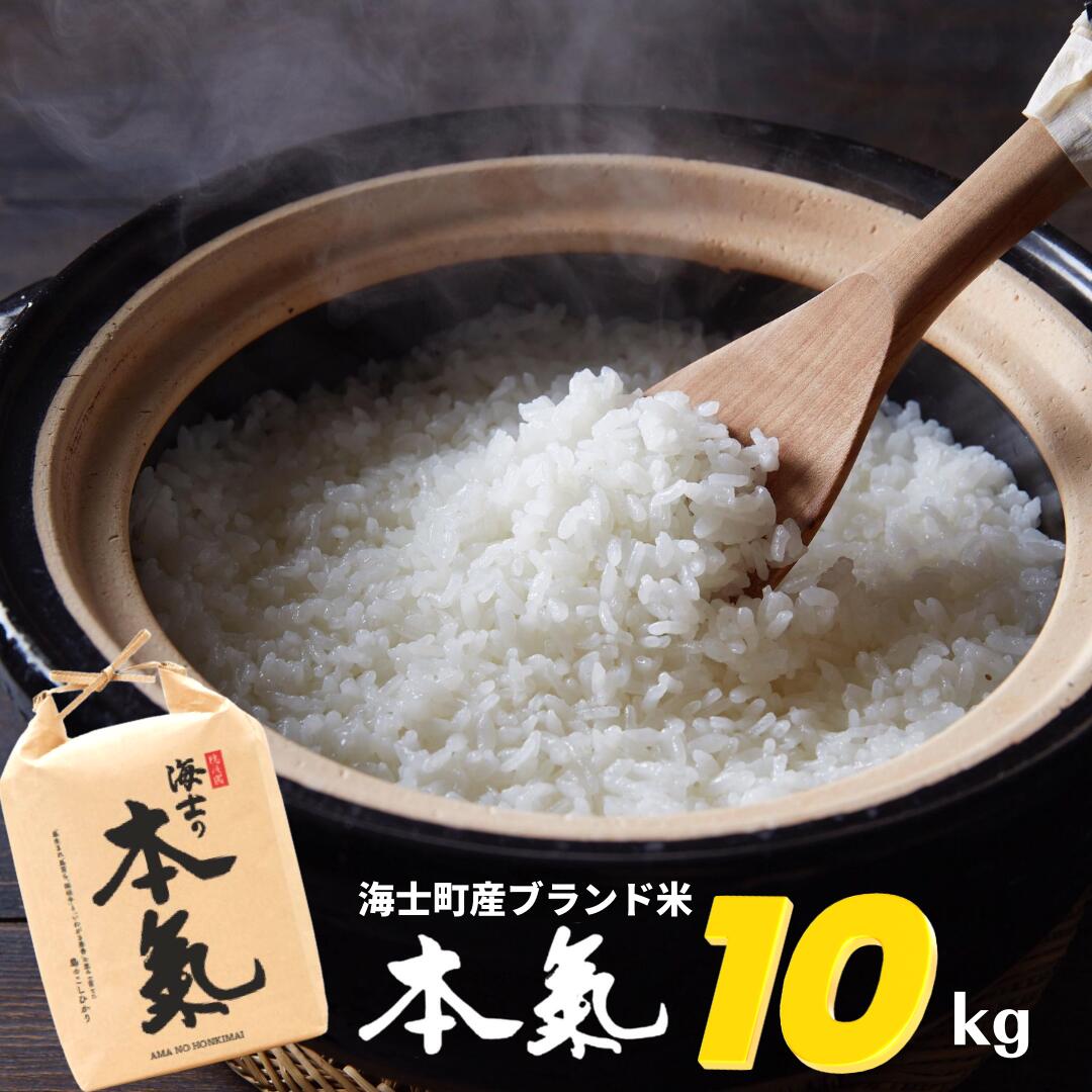 【ふるさと納税】【令和7年産! 本氣米（コシヒカリ）10kg】甘くてもっちり島のブランド米 本氣米 お米 精米 白米 弁当 ごはん ご飯 おにぎり バーベキュー ギフト