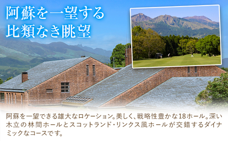 年間ゴールド会員 会員カード ゴルフプレー招待券 南阿蘇カントリークラブ 南阿蘇ゴルフリゾート株式会社《30日以内に出荷予定(土日祝除く)》熊本県 南阿蘇村 シニア(60歳以上男性)・女性