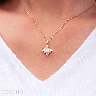 ふるさと納税 甲府市 K18YG オパール カボションカット ダイヤモンドネックレス VO0068PK18 |  | 03
