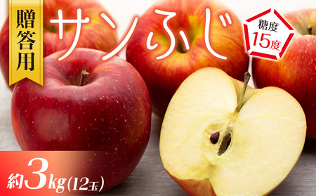 サンふじ 3kg 12玉 贈答用 サンふじ