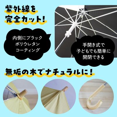 ふるさと納税 小牧市 小牧市のアーティスト奥山優さんの子供用UVカット傘 (ひょう×ブラウン) [096A10-09] |  | 02