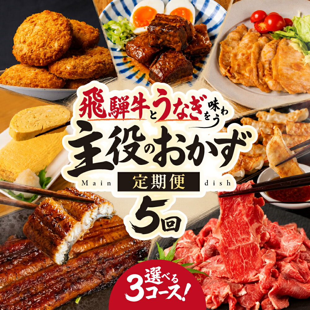 【ふるさと納税】＼飛騨牛＆うなぎ＆主役のおかず／ 5回定期便／A5飛騨牛 うなぎ 蒲焼 餃子 手羽先 コロッケ 角煮 定期便 冷凍 惣菜 おかず 詰め合わせ 肉 惣菜セット A5等級 A5ランク 小分け 個包装 ランキング常連 ギフト 時短 国産 食べ比べ 温めるだけ