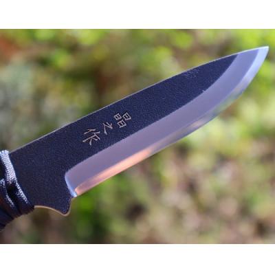 ふるさと納税 南国市 【晶之作】アウトドアナイフ:MASANO　白鋼【パラシュートコード　黒】皮ケース |  | 02