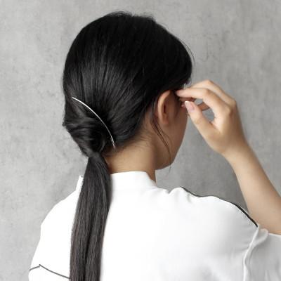 ふるさと納税 静岡市 【女性のアイデア×職人技】ステンレス製かんざし「Arcliner comb/Silver」 |  | 01