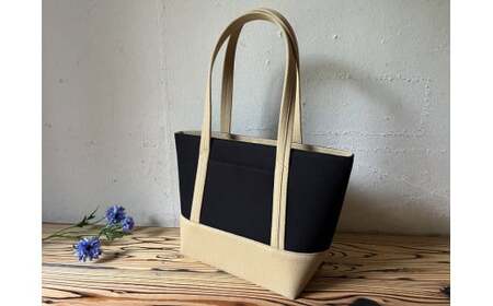 【2026年6月上旬発送開始】【 AKIRA オリジナル】【 マツコの知らない世界 で紹介されました！】 中型レディストートバッグ ショルダータイプ 黒×ベージュ 軽量 軽い 日本製 キャンバス 帆布