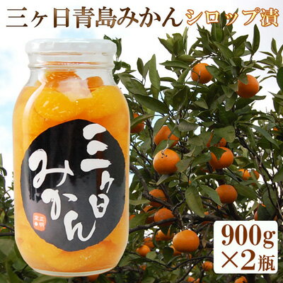 【ふるさと納税】三ヶ日 青島みかん エキストラライト シロップ漬 2本（900g×2本）【配送不可：北海道・沖縄・離島】 加工食品 瓶詰 果物 フルーツ コク 甘味 人気 特大 手作業 子供 大人 安心