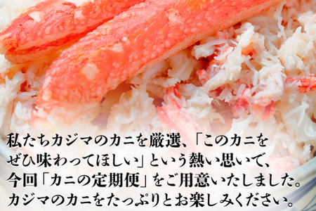 カニの カジマ 職人魂 かに定期便 隔月1回 × 3回 カジマ ずわい蟹 ズワイガニ たらば蟹 タラバガニ ずわいがに かに カニ 蟹 ずわい たらば_AF029