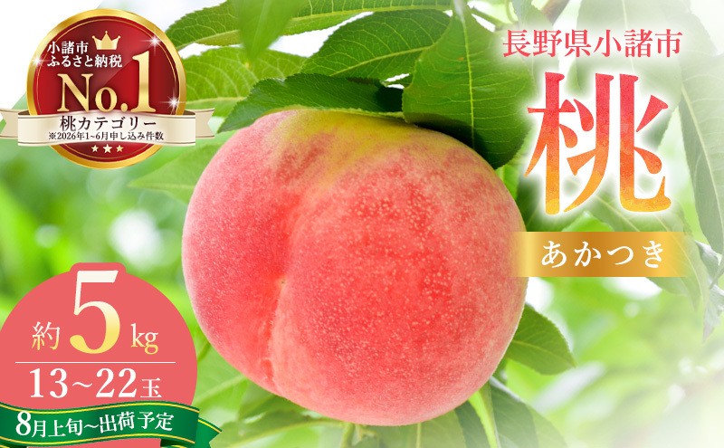 浅間水蜜桃 みつおかのもも あかつき 秀品 約5kg