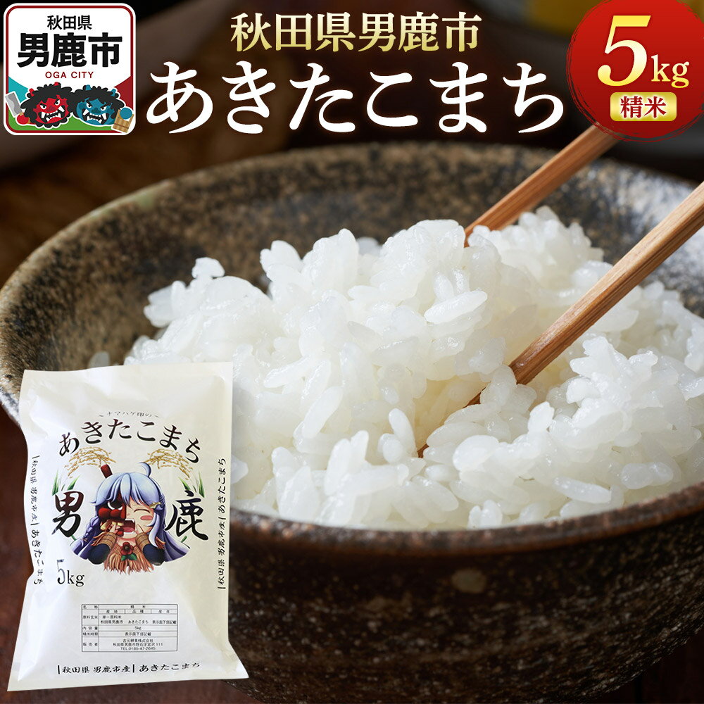 【ふるさと納税】《令和7年産新米受付》あきたこまち 精米 5kg 秋田県 男鹿市産 吉元耕業 おにぎり お弁当