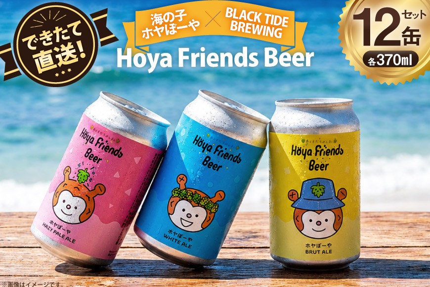 
                  ビール Hoya Friends Beer 3液種 370ml缶 計12本 セット [BLACKTIDEBREWING合同会社 宮城県 気仙沼市 20566096] 酒 びーる クラフトビール お酒 地ビール ご当地ビール 詰め合わせ
                
