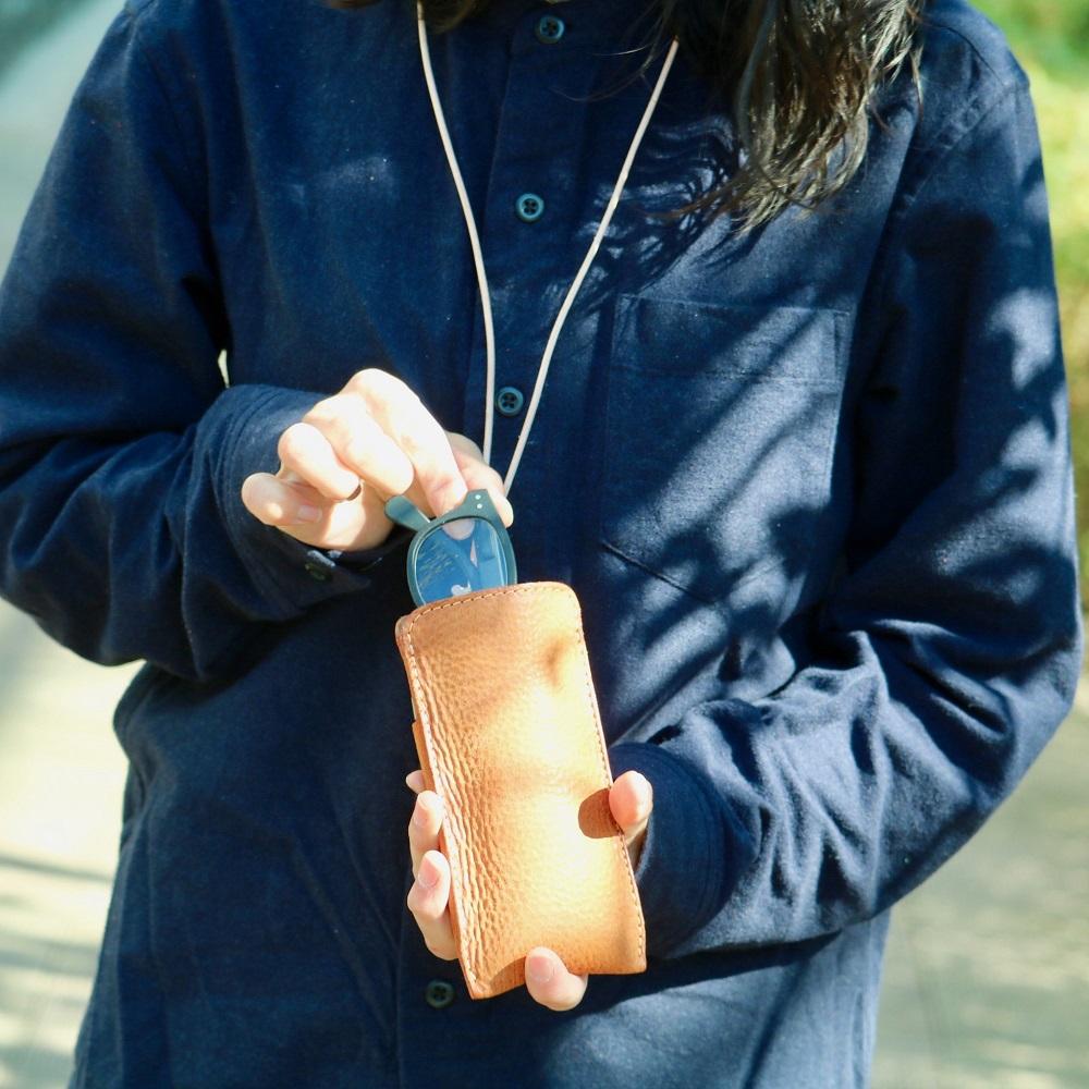 SKLO 首かけメガネケース(L)【Gray】 141305_EL04VC03