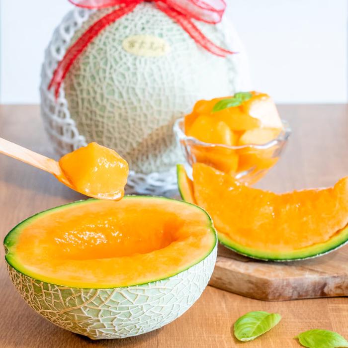 【ふるさと納税】宮古島産 赤肉メロン 1玉 【農家直送】 ＜とみお農園＞（TN01）