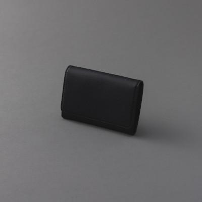 ふるさと納税 長野県 りんごレザー　【RingoLeather(R)】 CARD CASE 黒