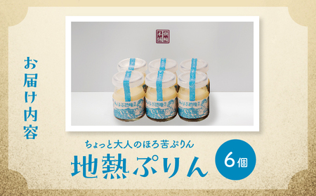 ちょっと大人のほろ苦ぷりん☆別府名物地獄蒸し！（6個入り）_B091-003