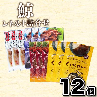 ふるさと納税 下関市 くじらレトルト詰合せ 12個入 【鯨すじ・くじらの大和煮・くじら焼肉・くじらカレー】AY220
