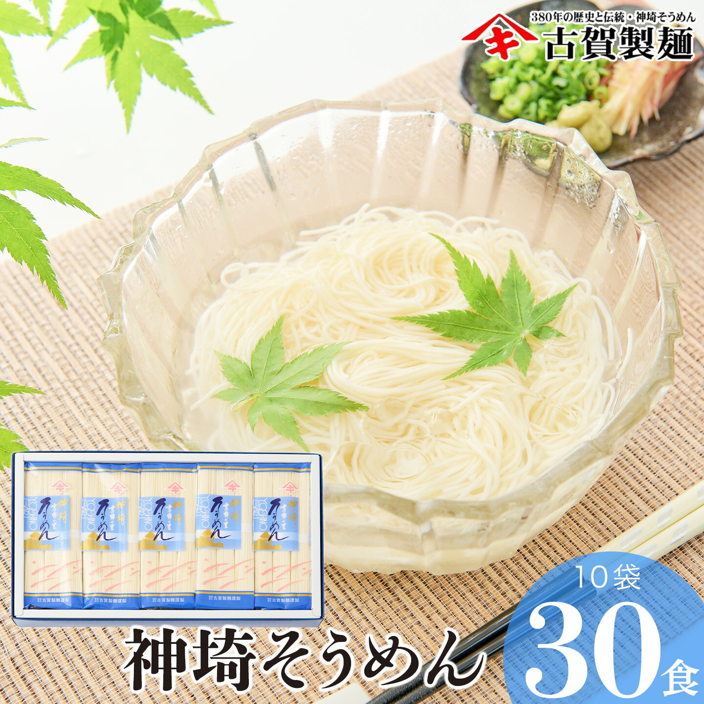 【ふるさと納税】佐賀県特産品 神埼そうめん 10入 【そうめん 麺 乾麺 保存食 無添加 贈答 お中元 お歳暮 贈り物 のし 対応 ギフト包装 ラッピング 対応 神埼そうめん 時短 佐賀県産 簡単 特産品】(H014144)