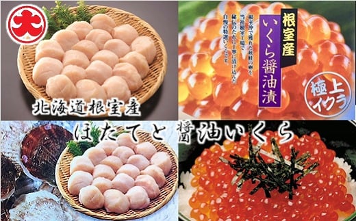 B-01062【12/21まで年内配送】 【北海道根室産】ほたてと醤油いくら