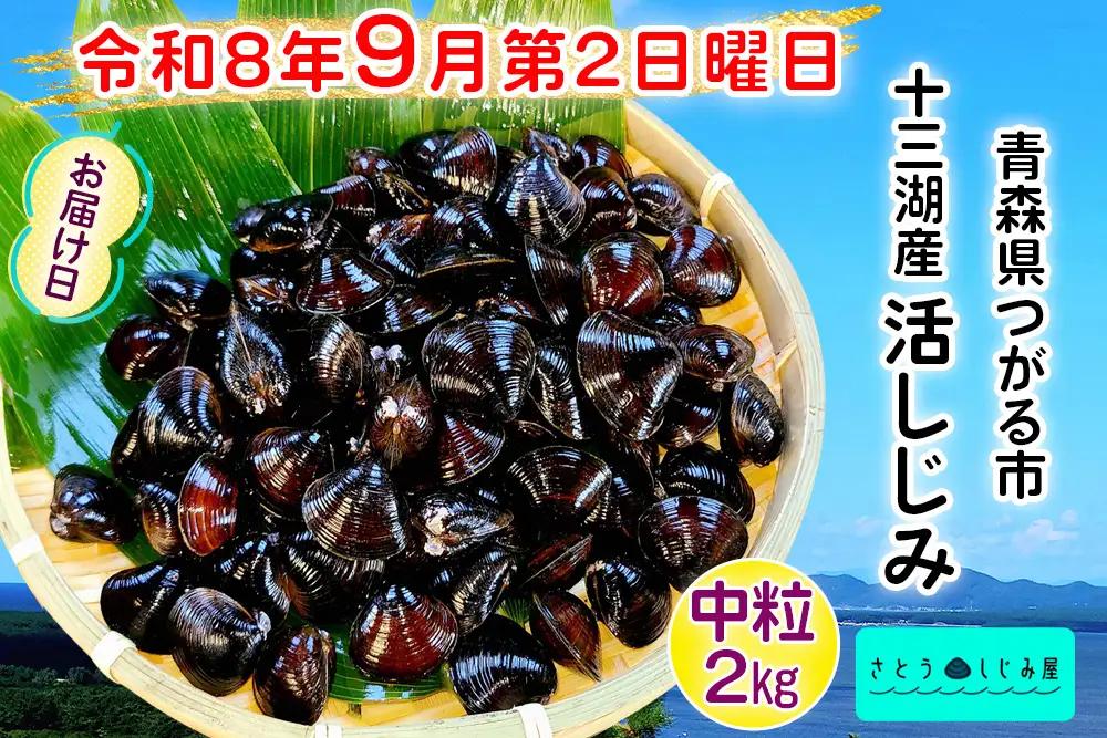 [令和8年9月第2日曜日配達] さとうしじみ屋の十三湖産活しじみ(中粒2kg)[冷蔵] [0802]
