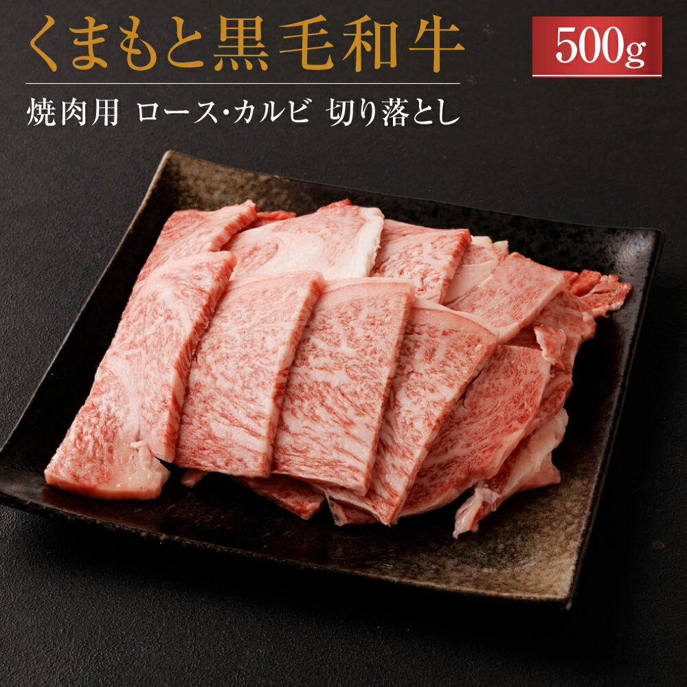 【ふるさと納税】 くまもと黒毛和牛 焼肉用 ロース カルビ 切り落とし 500g 黒毛和牛 スライス肉 牛肉 お肉 焼き肉 焼肉 A4〜A5 冷凍 熊本県 九州産 国産 送料無料