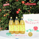 【ふるさと納税】先行予約 長野市産信州完熟ふじ100％りんごジュース1000ml×3本入り 2025年発送　 果汁飲料 アップルジュース 甘味 酸味 スッキリ のどごし 果汁100％ ストレート 皮ごと 丸ごと 　お届け：2025年1月中旬～9月下旬
