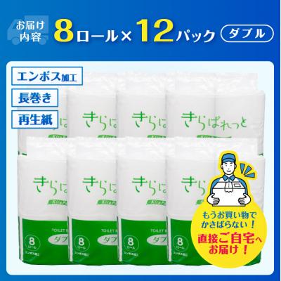 ふるさと納税 富士市 再生紙きらぱれっとトイレットペーパー8ロール×12個(96ロール)(ダブル)[sf108-004] |  | 02