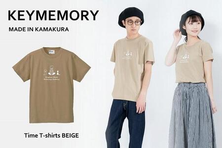 《2》【KEYMEMORY鎌倉】TIMEイラストTシャツBEIGE