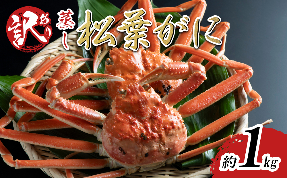 【蒸し】足折れ松葉ガニ 1kg前後 2026年11月～順次発送予定｜鳥取 日本海 松葉がに 松葉蟹 かに ズワイガニ【22063】