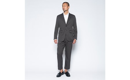 【ふるなび限定】メンズBizテーラードジャケット「ワークウェアスーツ」スーツに見える作業着　丸洗い可 ストレッチ 速乾 部屋干し可 撥水 シワになりにくい　チャコールグレー FN-Limited-SP