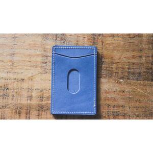 【minca】栃木レザーのタテ型パスケース 定期入れ パスホルダー01/ブルー　694【雑貨 日用品 人気 おすすめ 】