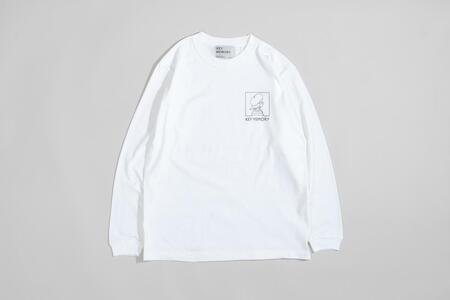 《3》【KEYMEMORY　鎌倉】ウィンドーイラストロングTシャツ　WHITE