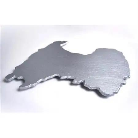 【高岡銅器】富山県プレート　銀_雑貨・日用品 皿・椀 食器 _【1562429】