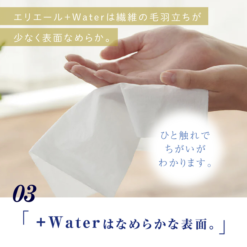 ティッシュ エリエール +Water プラスウォーター ソフトパック 120組 10パック 10個 セット ティッシュペーパー ティシュー ティシューペーパー 保湿 保湿ティッシュ 日用品 消耗品 静