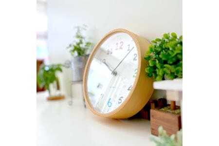 KATOMOKU Plywood clock km-85　木製掛け時計