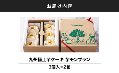 2333 九州極上芋ケーキ 芋モンブラン 6個入 KN035-005 スイーツ お菓子 洋菓子 人気 モンブラン ケーキ 唐芋 芋 さつまいも 大隅半島農林文化村 ふるさと納税 鹿児島 鹿屋市 おすす