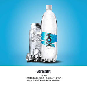  強炭酸水 【6か月定期便】VOX ストレート バナジウム 1000ml 15本 炭酸