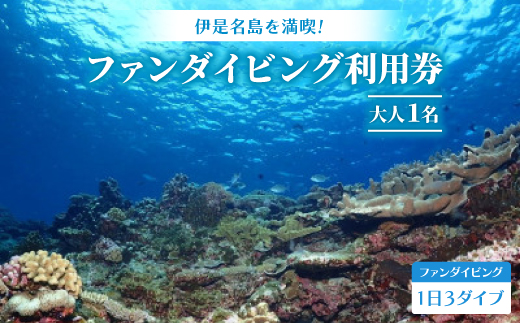 
                  ファンダイビング利用券 大人1名(1日3ダイブまで利用可能)【1706984】
                