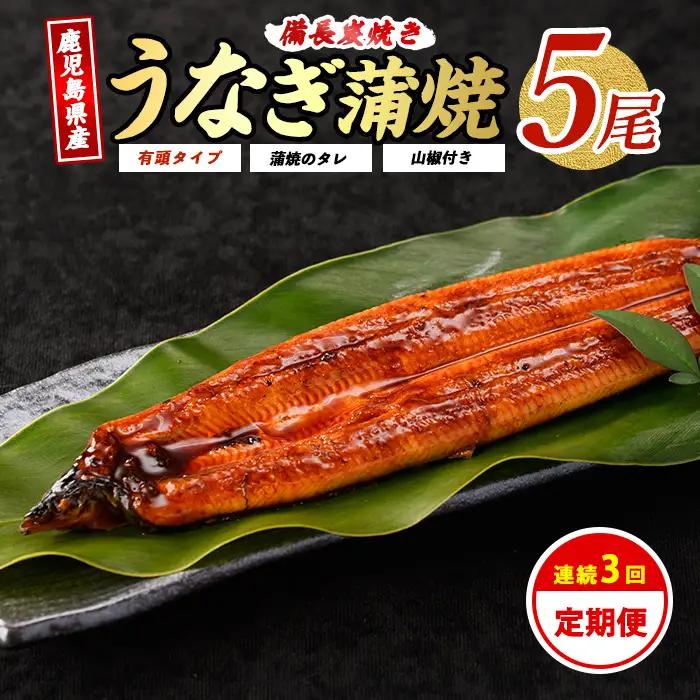 うなぎ 全3回 定期便 鹿児島県産 うなぎ 蒲焼 IBZ020-001