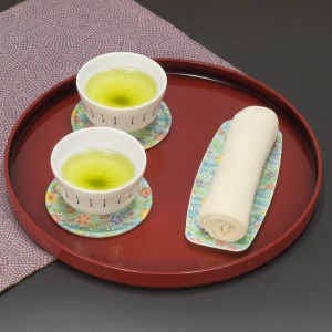 タツクラフト 友禅和紙コースター 5枚セット 梅桜 桜流れ