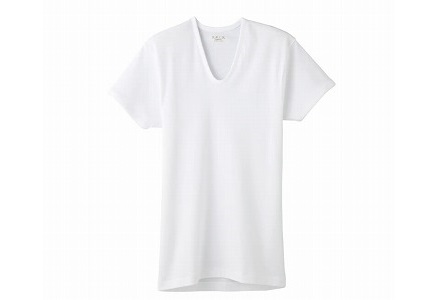 【7月20日受付終了】【グンゼ 快適工房】半袖肌着 男性用 U首 ホワイト Lサイズ（3枚セット）　012-H-GZ001-UL