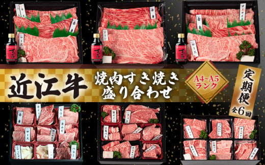 近江牛 食べ比べ 定期便 6ヶ月 焼肉 すき焼き 盛り合わせ 冷凍 シャトーブリアン ( 近江牛 サーロイン フィレ ヘレ 肩ロース 希少部位 ミスジ クラシタ イチボ ヒウチ ササバラ ラムシン 等 カルビ ロース ハラミ こてっちゃん 6回 赤身 和牛 黒毛和牛 ブランド 贈り物 贈答 国産 滋賀県 近江牛 竜王町 岡喜 霜降り 神戸牛 松阪牛 に並ぶ 日本三大和牛 ふるさと納税)