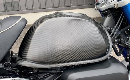MONKEY125　タンクカバー　カーボン綾織  (未塗装） バイク用品 バイク カスタム カスタムパーツ タンク カバー モンキー125 UVカット ドライカーボン 神奈川 綾瀬市
