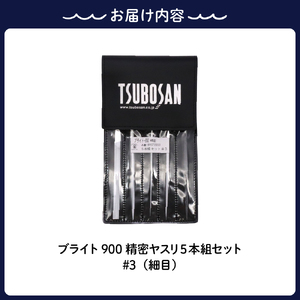 ツボサン ブライト900 精密ヤスリ５本組セット#3（#6よりも荒い）