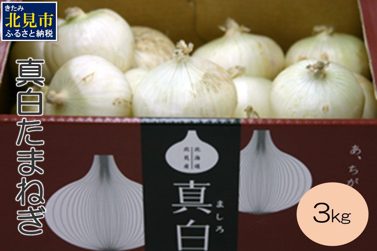 【予約：2026年8月上旬から順次発送】北海道 JAきたみらい「真白たまねぎ」3kg ( 期間限定 野菜 たまねぎ 玉葱 )【005-0002-2026】