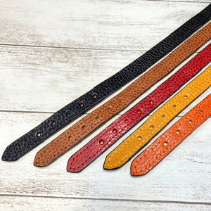 選べるサイズのイタリア本革の犬用首輪 (25mm幅) 小型/中型/大型　【ドラーロ】 犬用首輪 首輪 犬 ドラーロ Lサイズ茶色